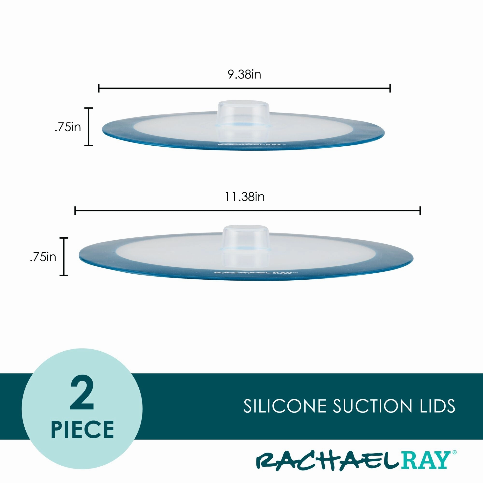 2-Piece Silicone Suction Lid Set