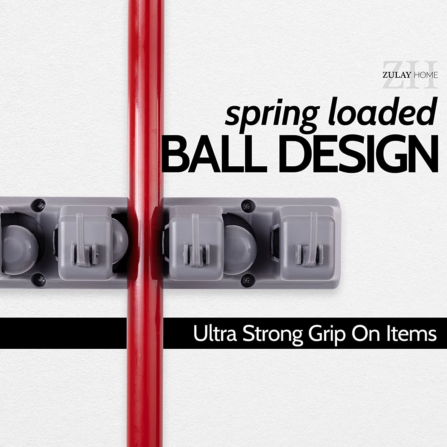 (3 Slots) Organizer Utility Racks Mop Holder and Broom Hanger