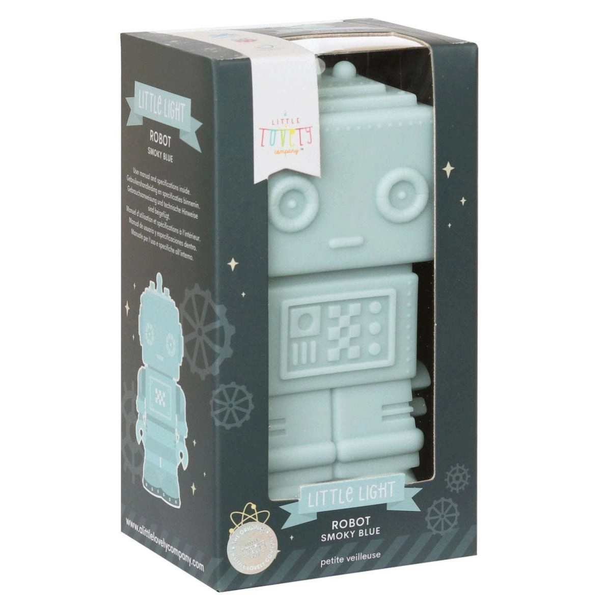 A Little Lovely Company Little Light: Robot - Smokey Blue