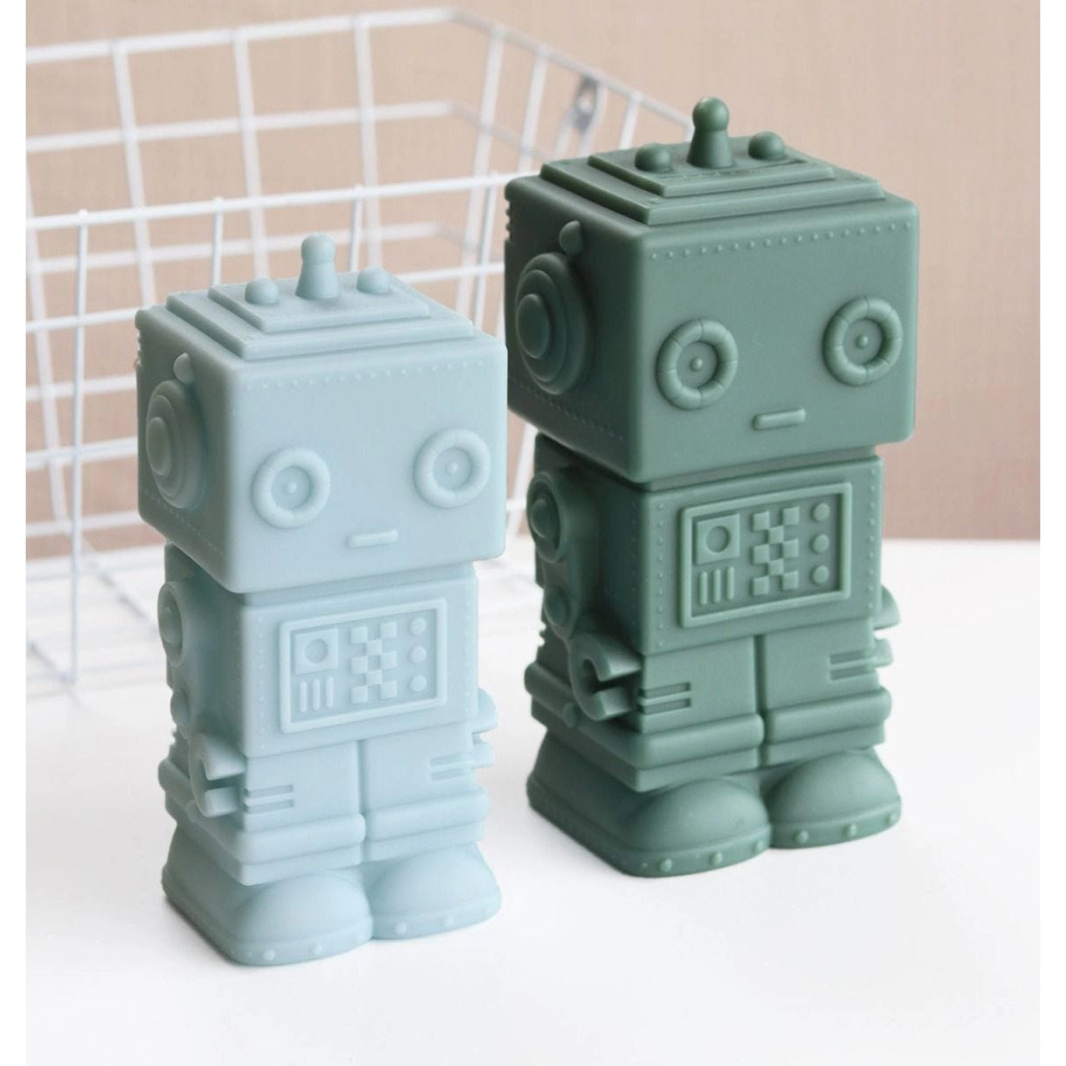 A Little Lovely Company Little Light: Robot - Smokey Blue