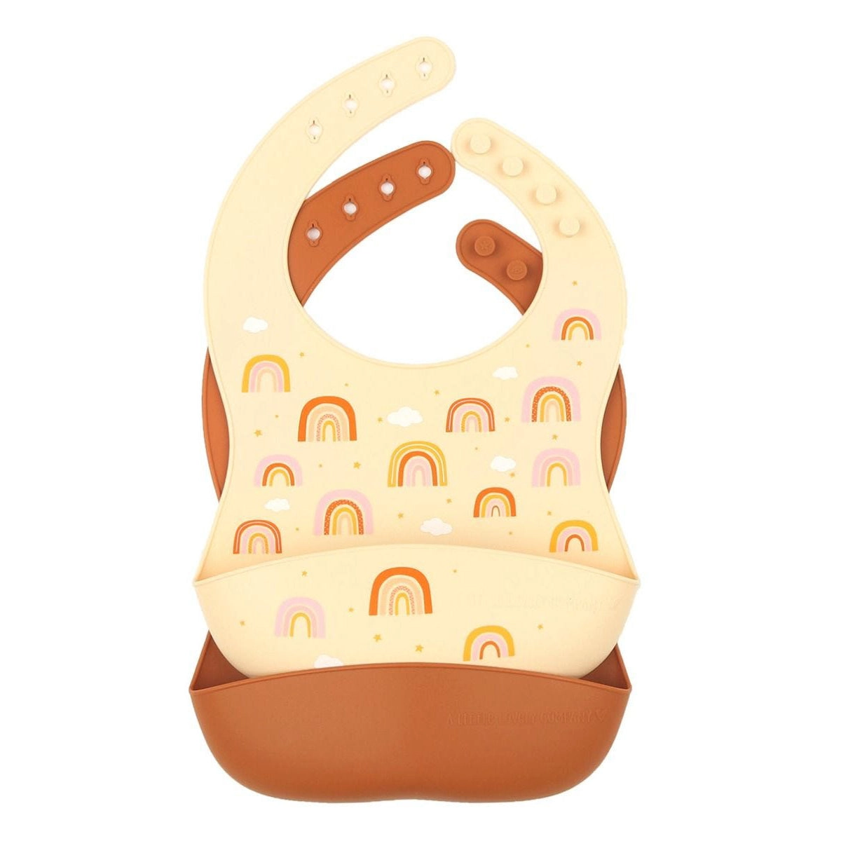 A Little Lovely Company Silicone Bibs Set of 2: Rainbows