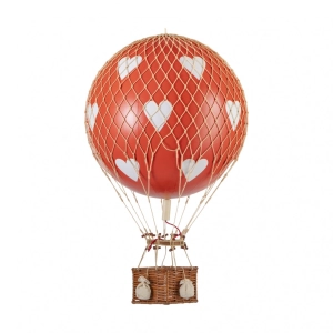 Authentic Models Royal Aero. Red Hearts - Hot Air Balloon Hanging Decor - 56cm