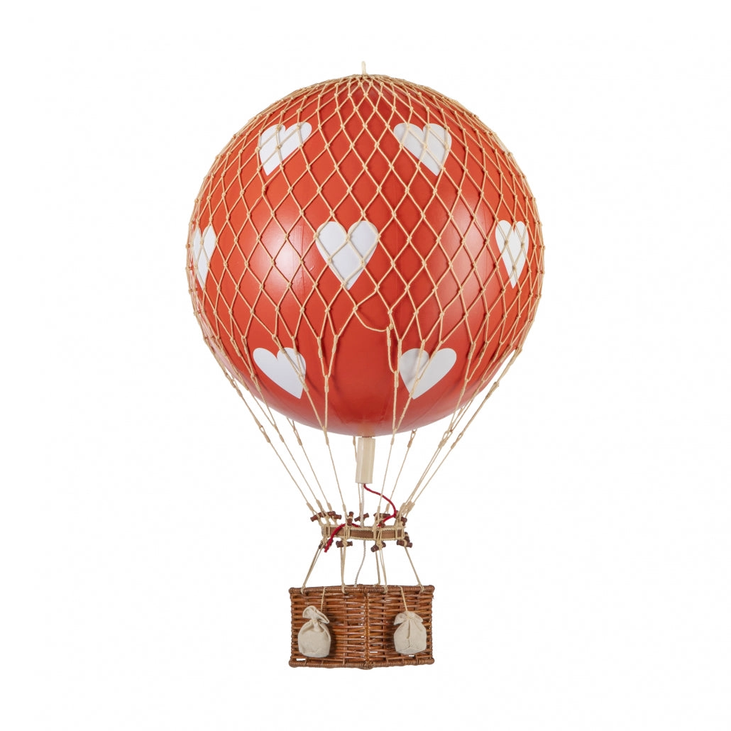 Authentic Models Royal Aero. Red Hearts - Hot Air Balloon Hanging Decor - 56cm