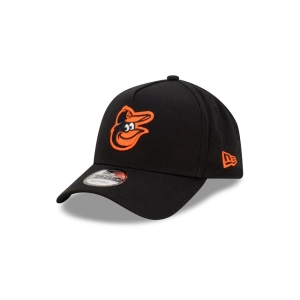 Baltimore Orioles Black with Official Team Colours Logo 9FORTY A-Frame Snapback