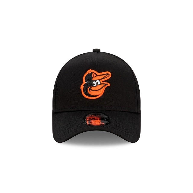 Baltimore Orioles Black with Official Team Colours Logo 9FORTY A-Frame Snapback
