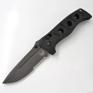 Benchmade Folding Knife - Adamas Drop-Point Steel Blade Black G10 Handle | 275SGY-1