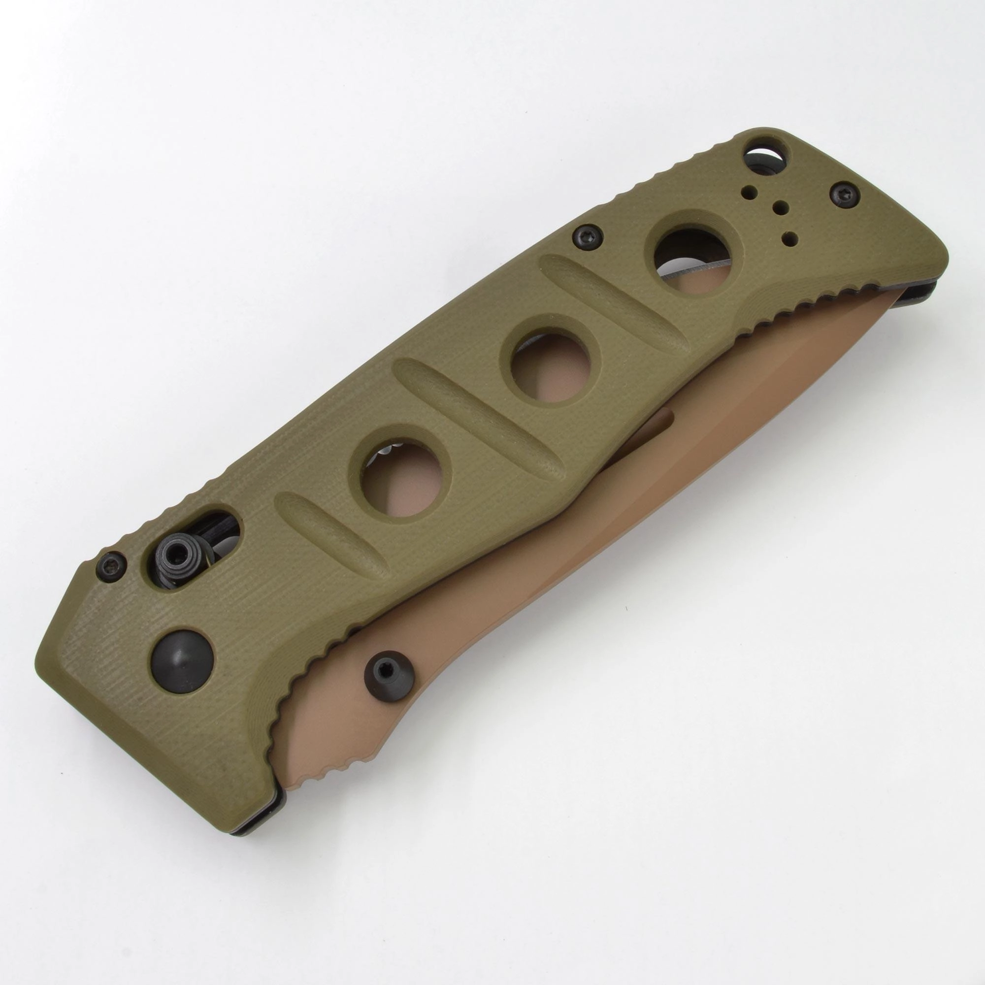 Benchmade Folding Knife - Adamas Flat Dark Earth Blade OD Green G10 Handle | 275SFE-2