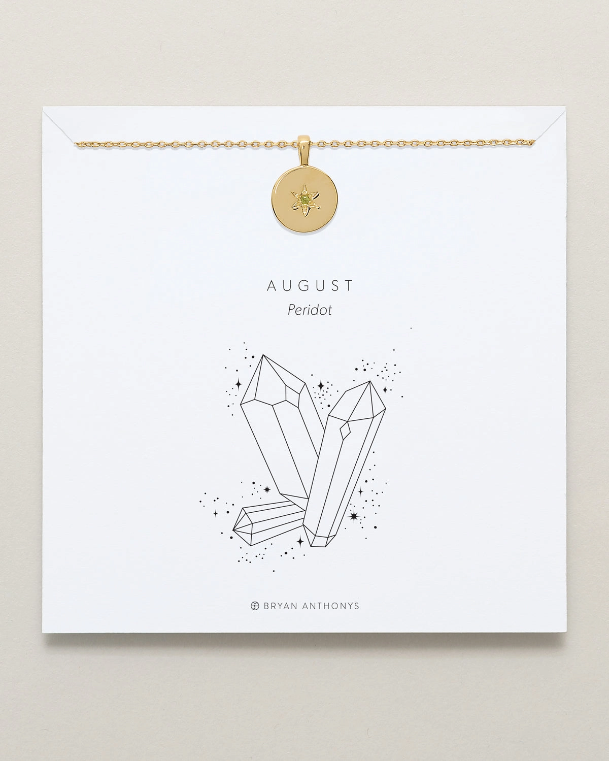 Birthstone Pendant Necklace — Peridot