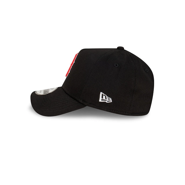 Boston Red Sox Black with Official Team Colours Logo 9FORTY A-Frame Snapback