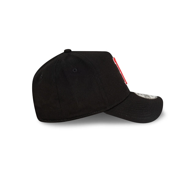 Boston Red Sox Black with Official Team Colours Logo 9FORTY A-Frame Snapback