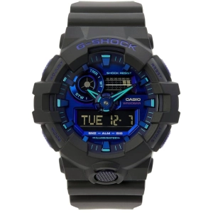 Casio Men's Ana Digi Watch - G-Shock Virtual Blue Series Black Strap | GA700VB-1A