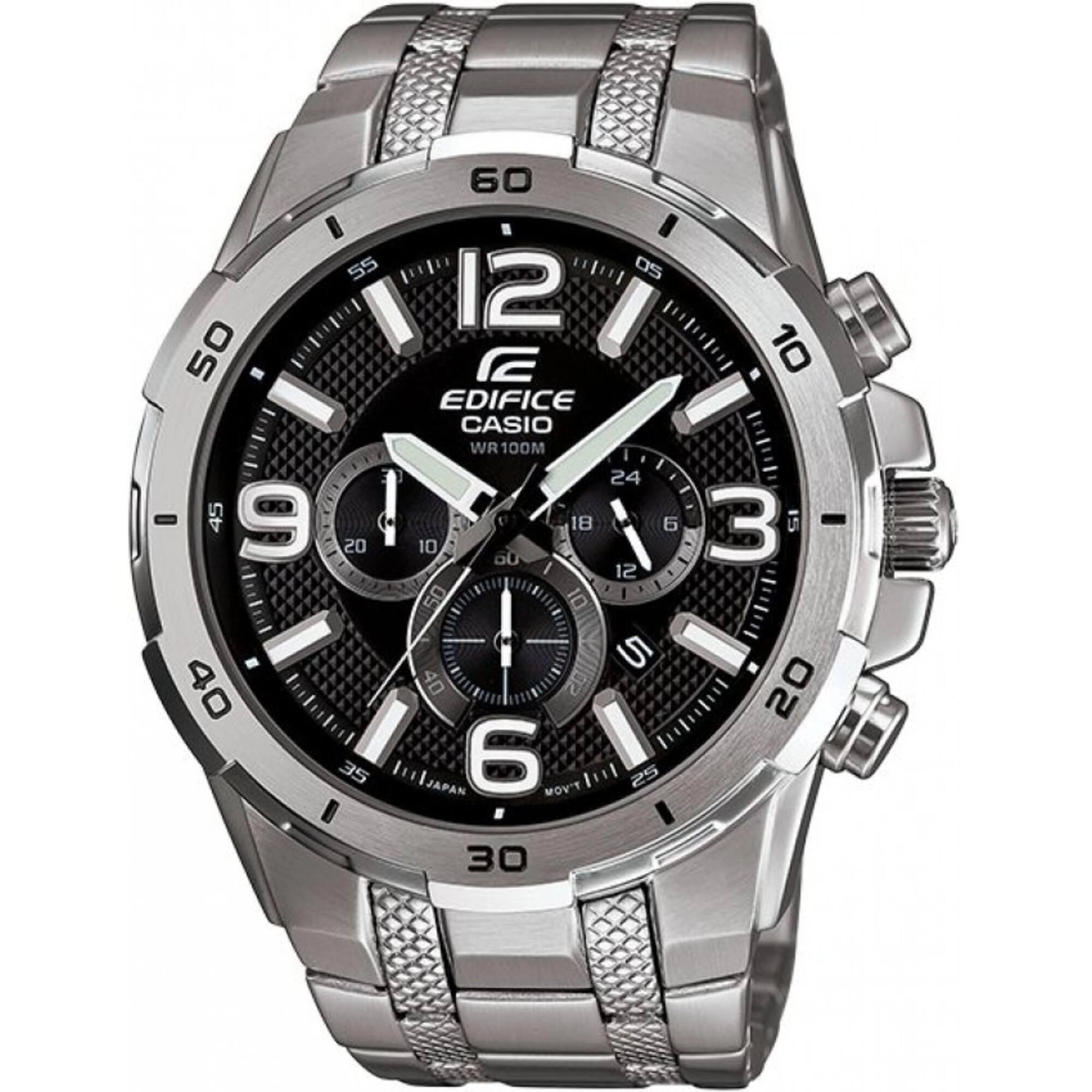 Casio Men's Watch - Edifice Bluetooth Black Dial Silver Tone Bracelet | EQB510D-1A