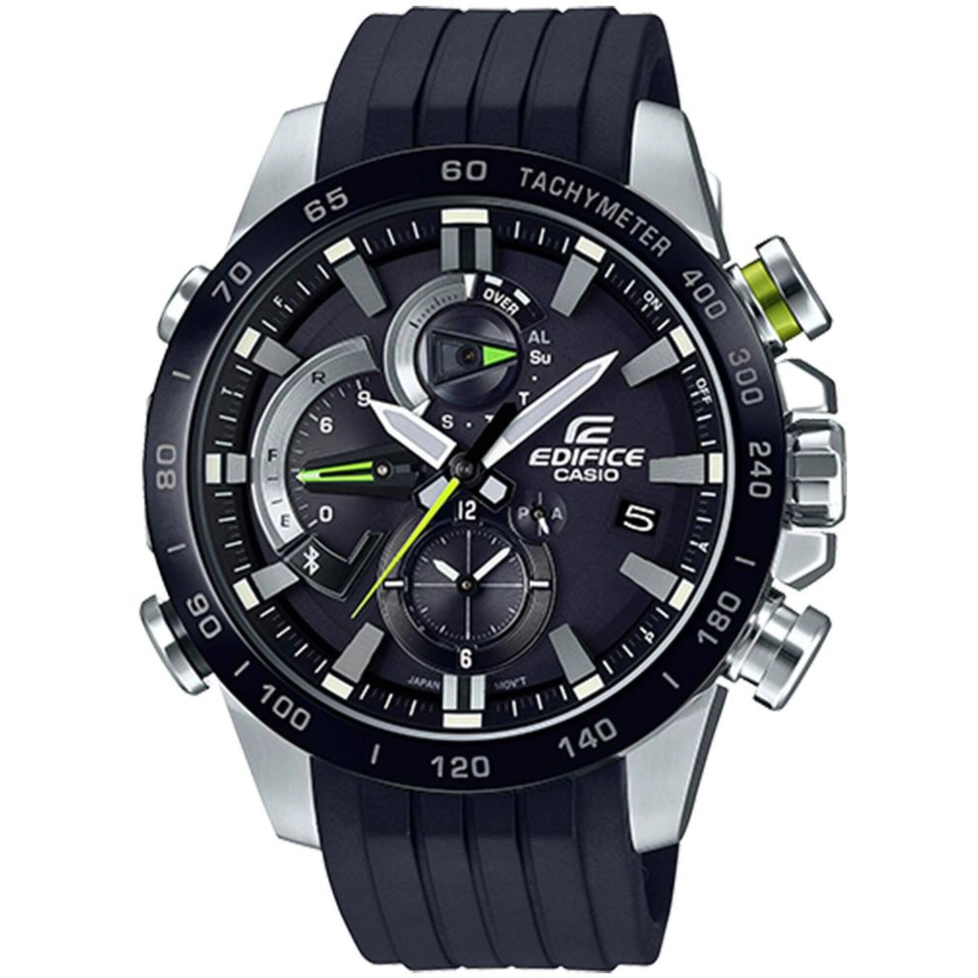 Casio Men's Watch - Edifies Smartphone Link Bluetooth Black Dial Strap | EQB800BR-1A