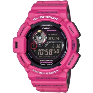 Casio Men's Watch - G-Shock Mudman World Time Pink Resin Strap Digital | GW9300SR-4
