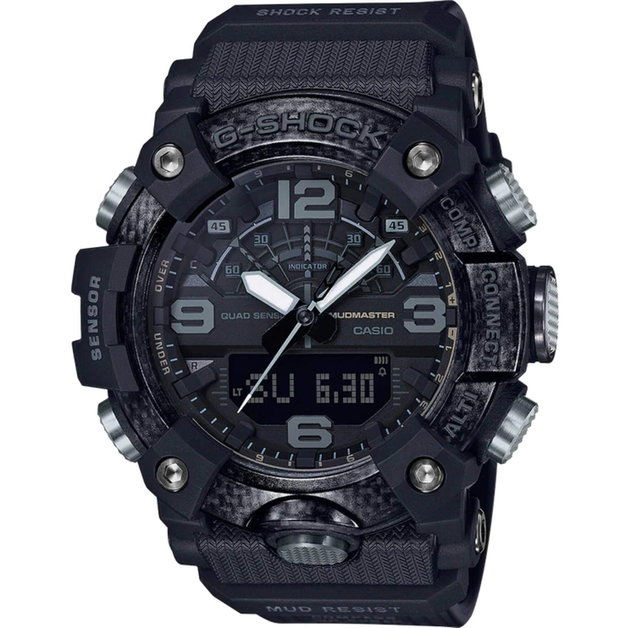 Casio Men's Watch - G-Shock Mudmaster Black Analog-Digital Dial Compass | GGB100-1B
