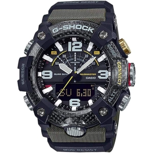 Casio Men's Watch - G-Shock Mudmaster Green Resin Strap Analog-Digital | GGB100-1A3