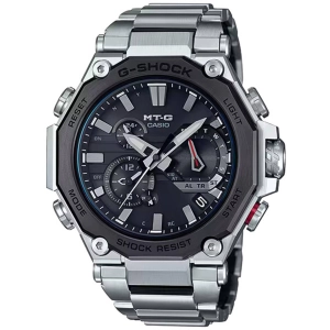 Casio Men's Watch - G-Shock Tough Solar Powered Silver Bracelet | MTG-B2000D-1ACR
