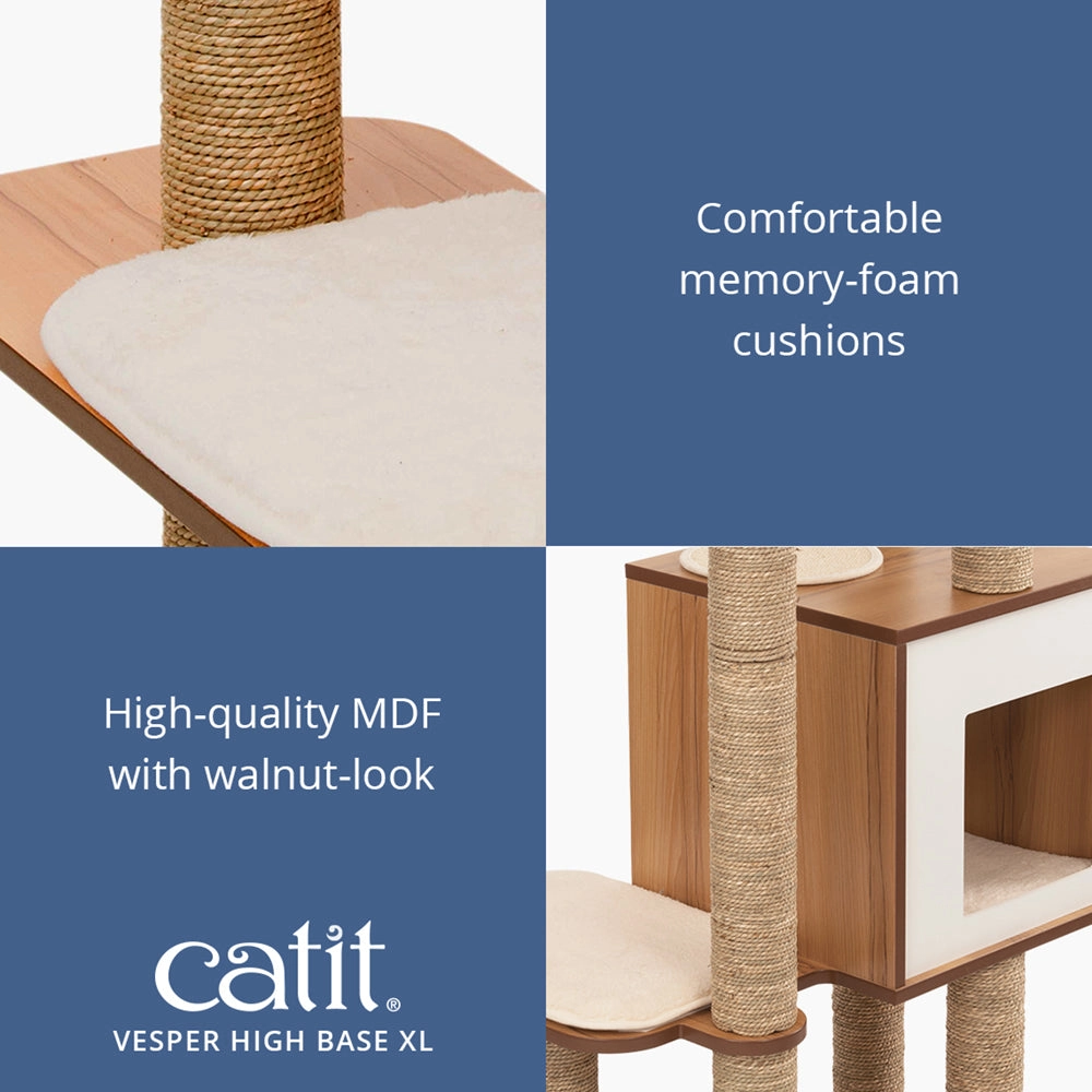 Catit Vesper High Base Walnut, Extra Tall