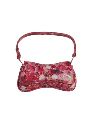 'Clutch Play' Pink Polyurethane Bag