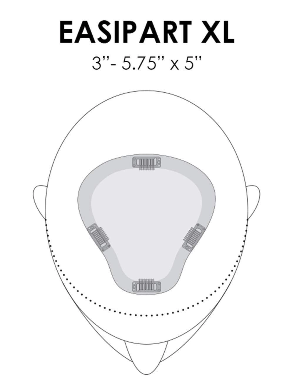 easiPart HD XL 8" | HF Synthetic Hair Topper