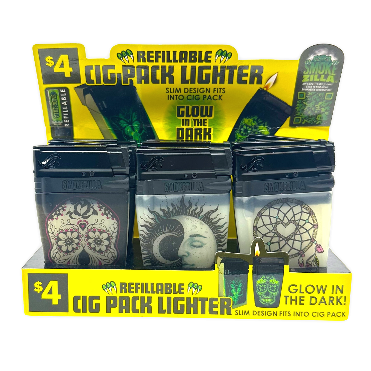 GID Cigarette Pack Thin Lighter - 9 Pieces Per Retail Ready Display 41728