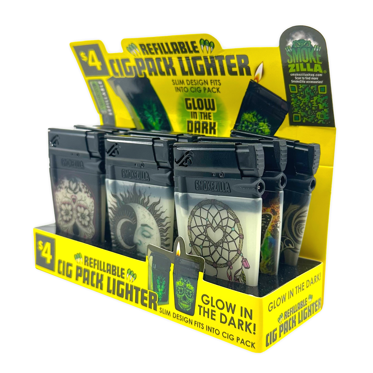 GID Cigarette Pack Thin Lighter - 9 Pieces Per Retail Ready Display 41728
