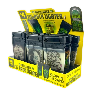 GID Cigarette Pack Thin Lighter - 9 Pieces Per Retail Ready Display 41728