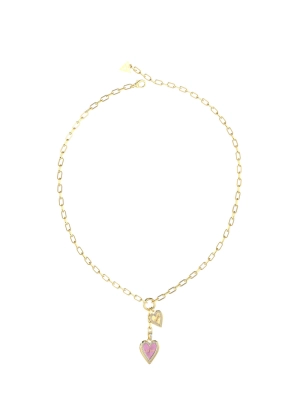 Gold Love Me Tender Purple Heart Necklace