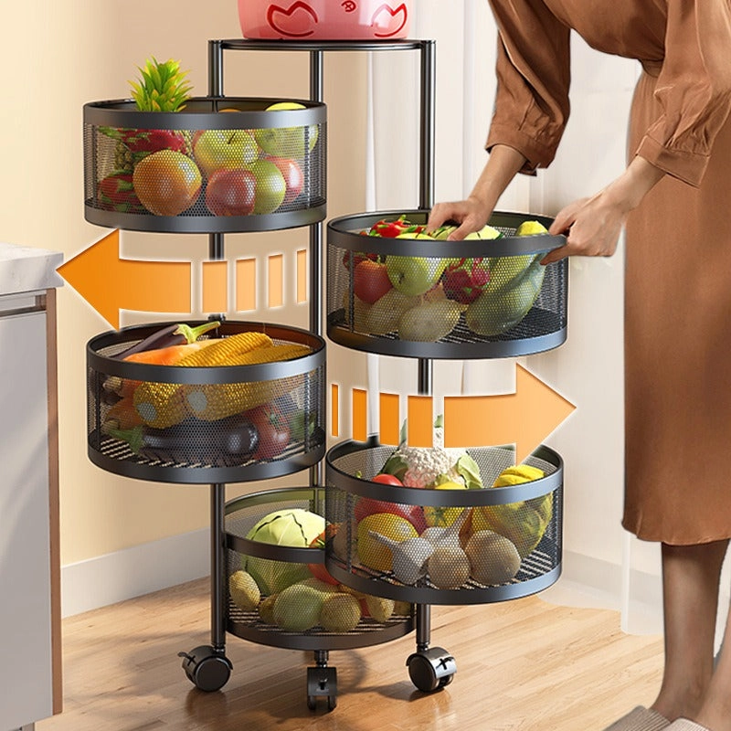 Kitchen Storage Rotatable Vegetable And Fruit Storage