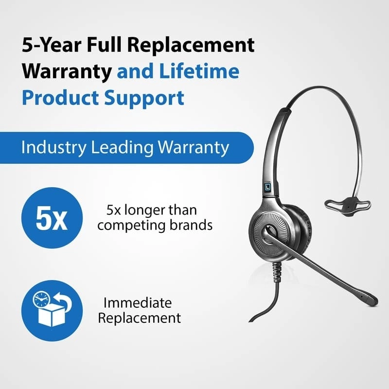 Leitner LH240 Headset for Home Cordless Phones (2.5mm)