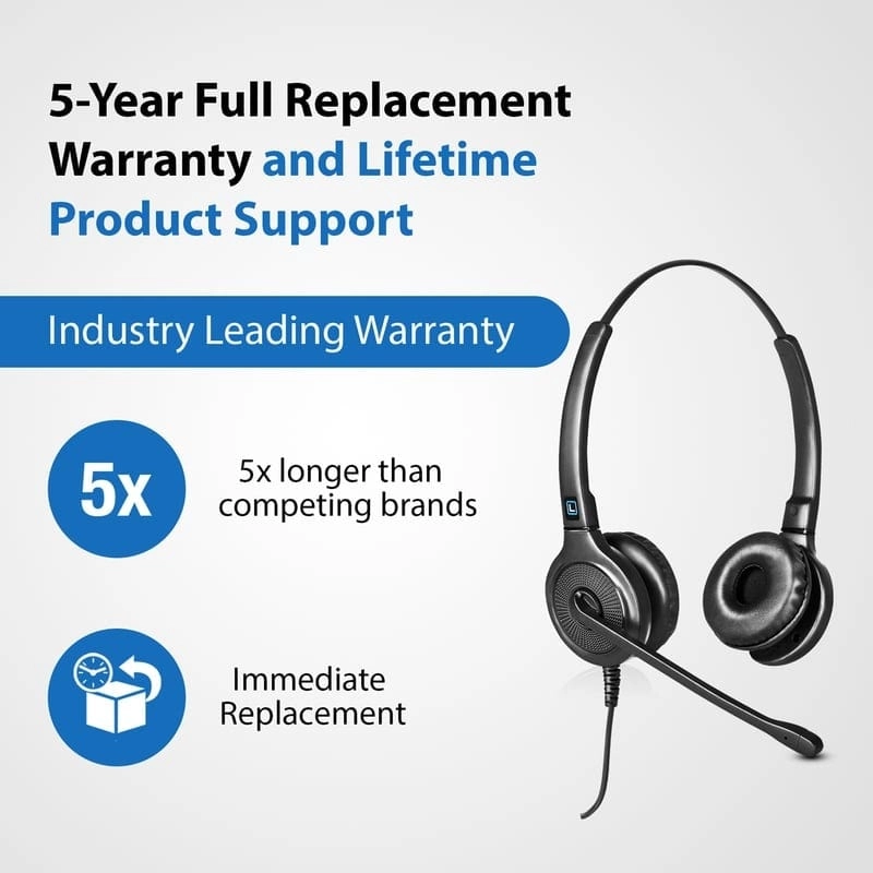 Leitner LH245 Headset for Cordless Home Phones (2.5mm)
