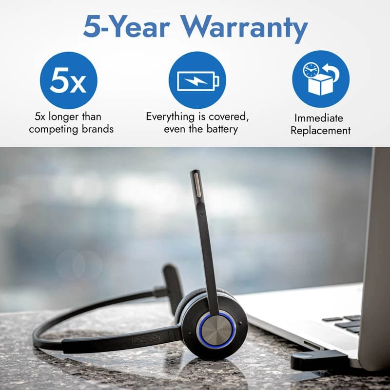 Leitner LH470 Wireless Computer Headset – USB Dongle