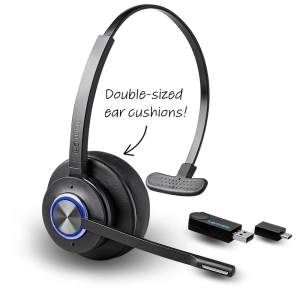 Leitner LH470XL Wireless Computer Headset – USB Dongle