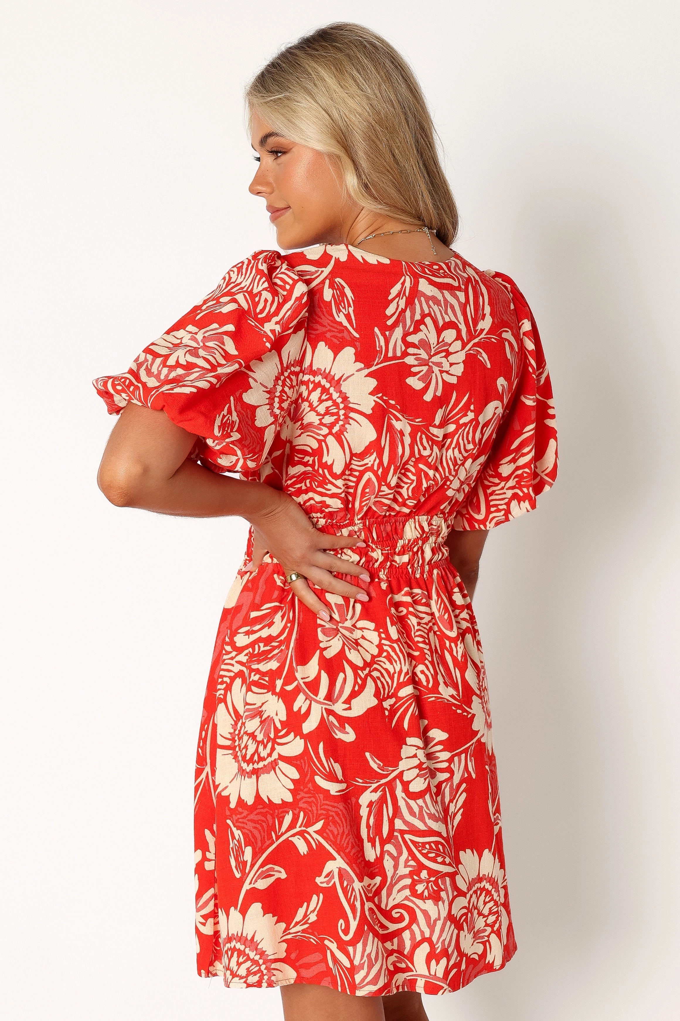 Lochi Mini Dress - Red Floral