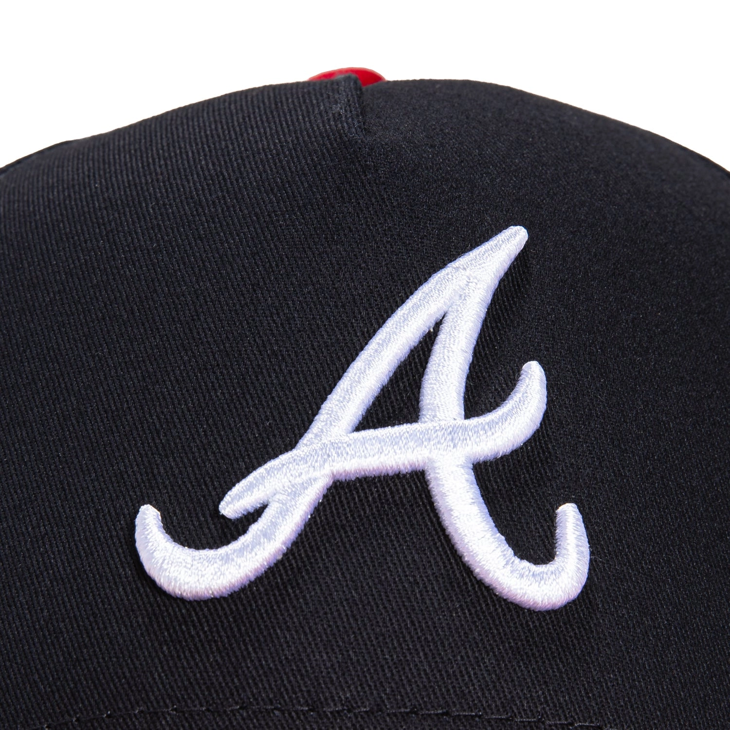 New Era 9Forty A-Frame Atlanta Braves Snapback Home Hat - Navy. Red