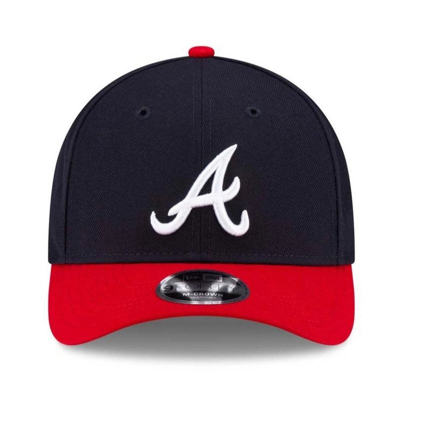 New Era 9Forty M-Crown Atlanta Braves Snapback Home Hat - Navy. Red