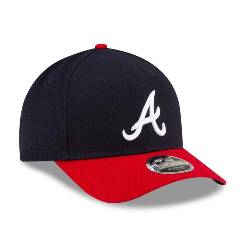 New Era 9Forty M-Crown Atlanta Braves Snapback Home Hat - Navy. Red