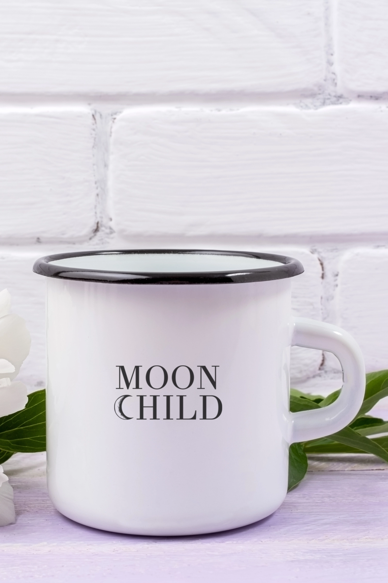 "Moon Child" Enamel Mug