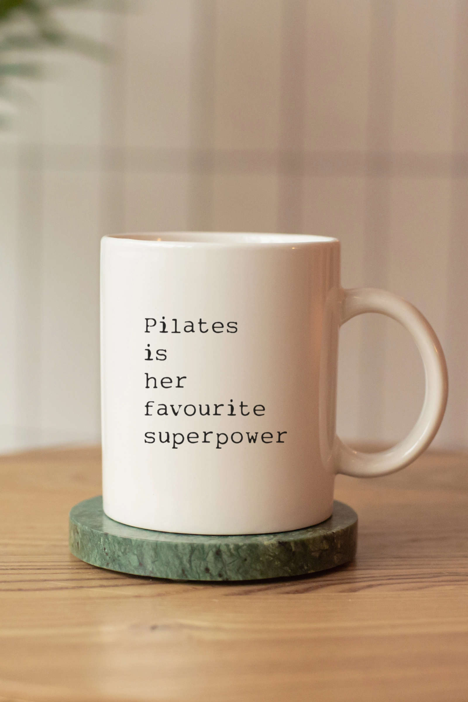 "Pilates Superpower" cozy at home mug