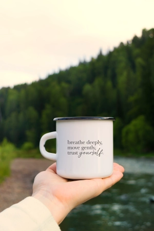 "Trust yourself" Enamel Mug