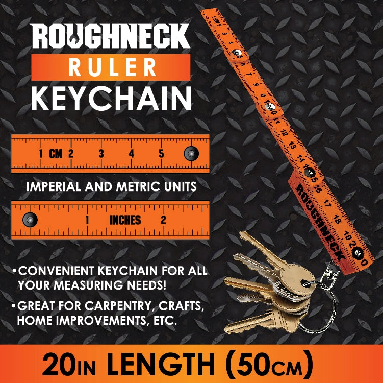 Roughneck Ruler Keychain - 8 Pieces Per Retail Ready Display 41768