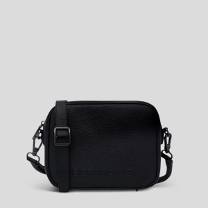 Sidekick Leather Crossbody Bag -- Black