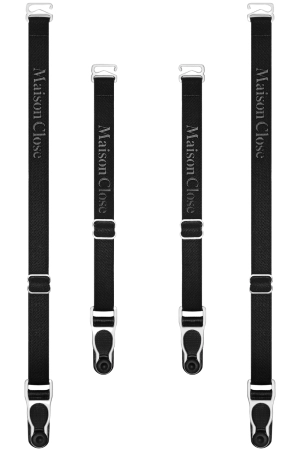 Signature Suspender Straps Black/Silver