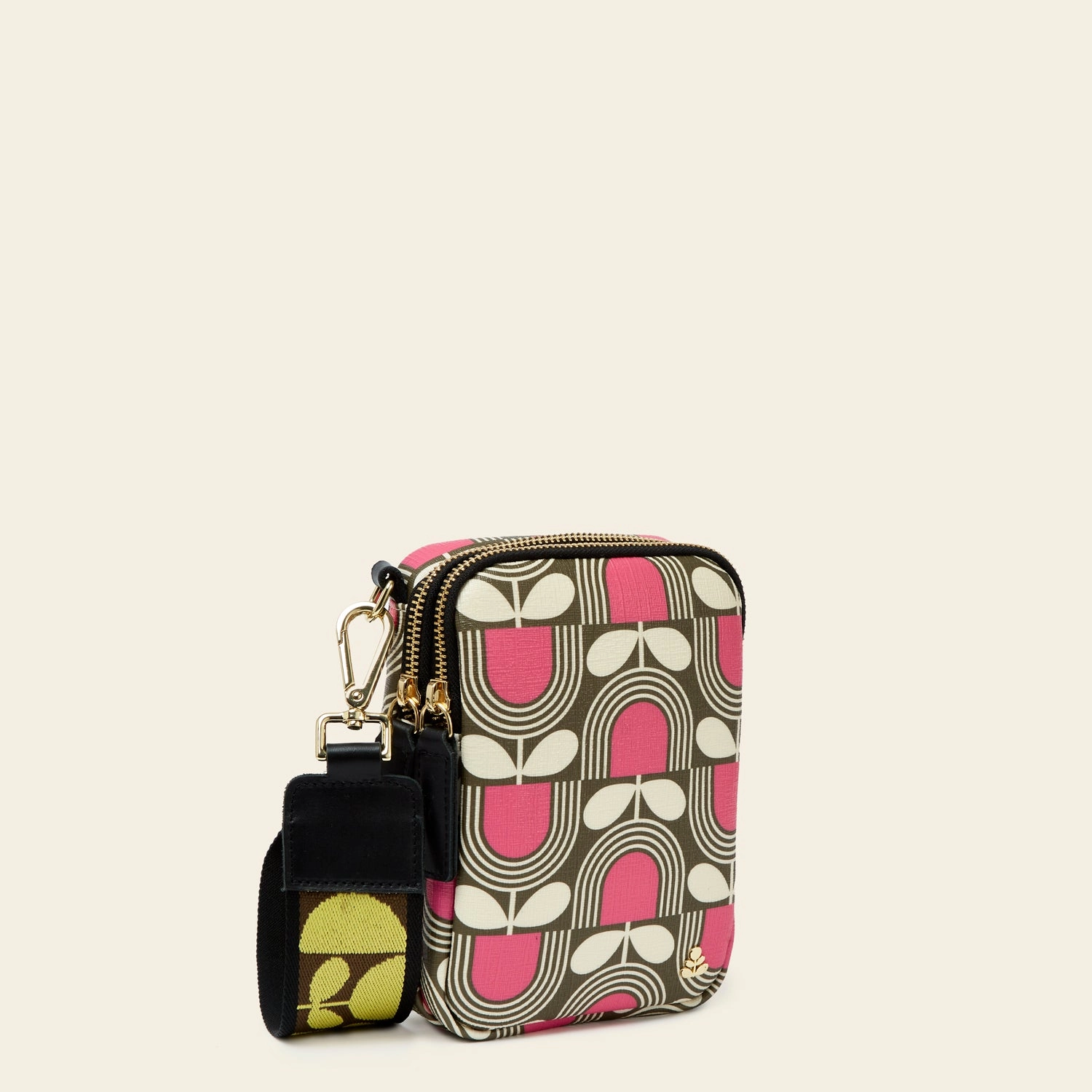 Tall Duo Crossbody - Striped Tulip Fuchsia