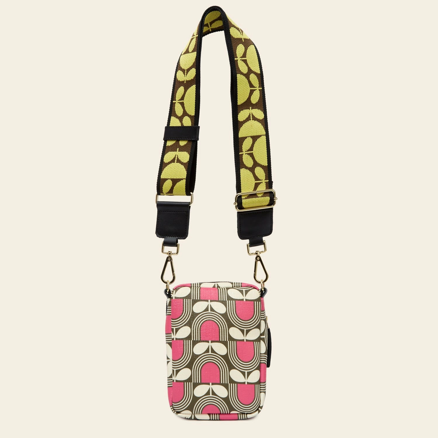 Tall Duo Crossbody - Striped Tulip Fuchsia