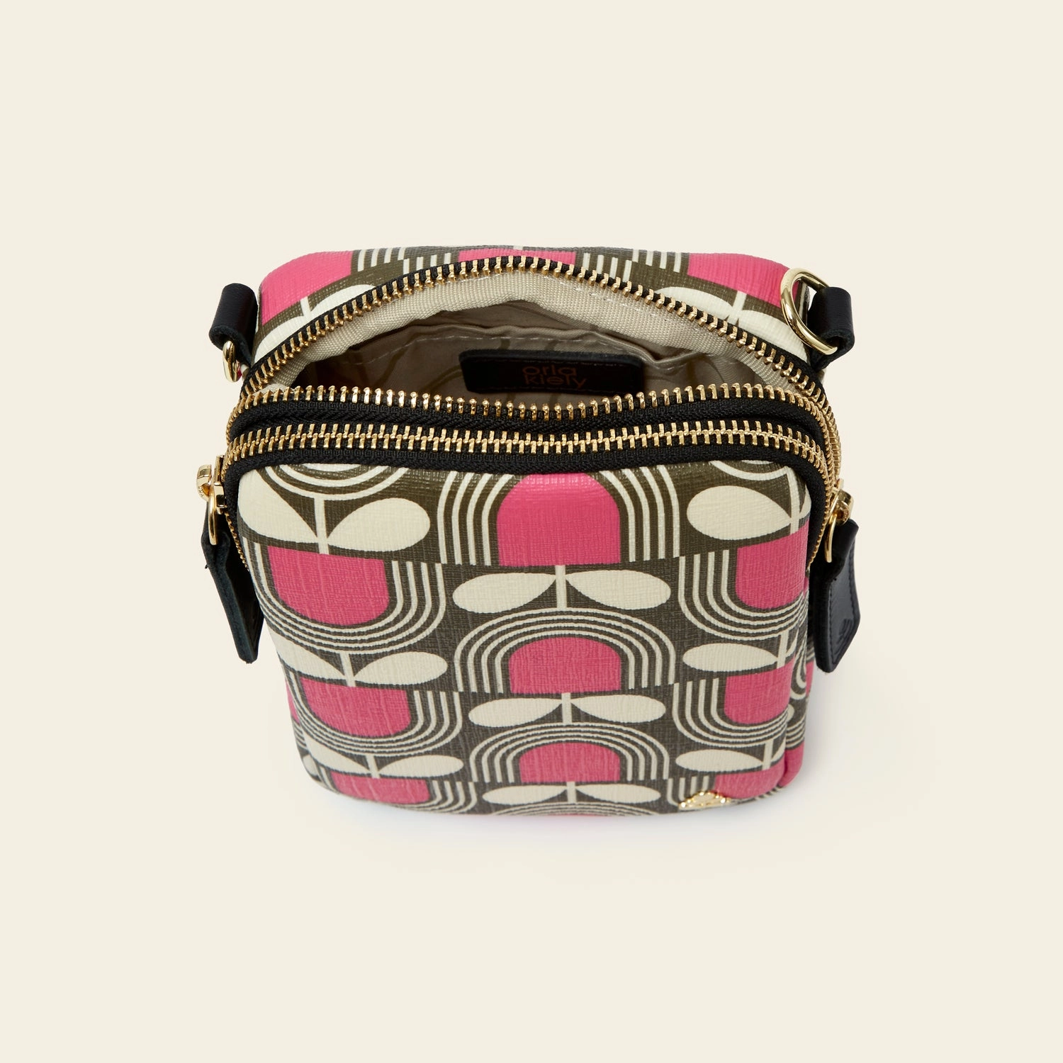 Tall Duo Crossbody - Striped Tulip Fuchsia