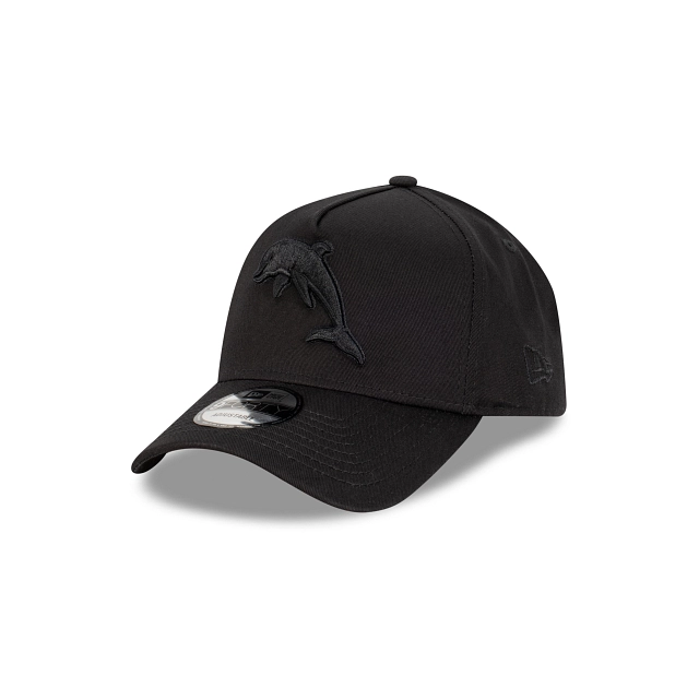 The Dolphins NRL Essentials Black on Black 9FORTY A-Frame Snapback