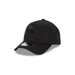 The Dolphins NRL Essentials Black on Black 9FORTY A-Frame Snapback