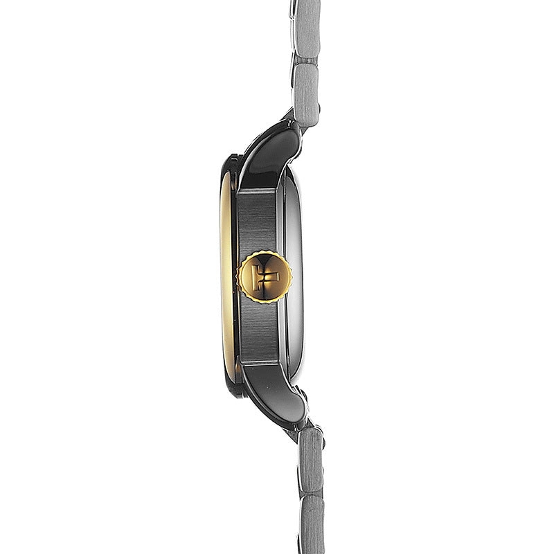 Tissot Le Locle Automatic Small Lady 25.3mm Silver Dial Gold PVD Steel Watch T41218334