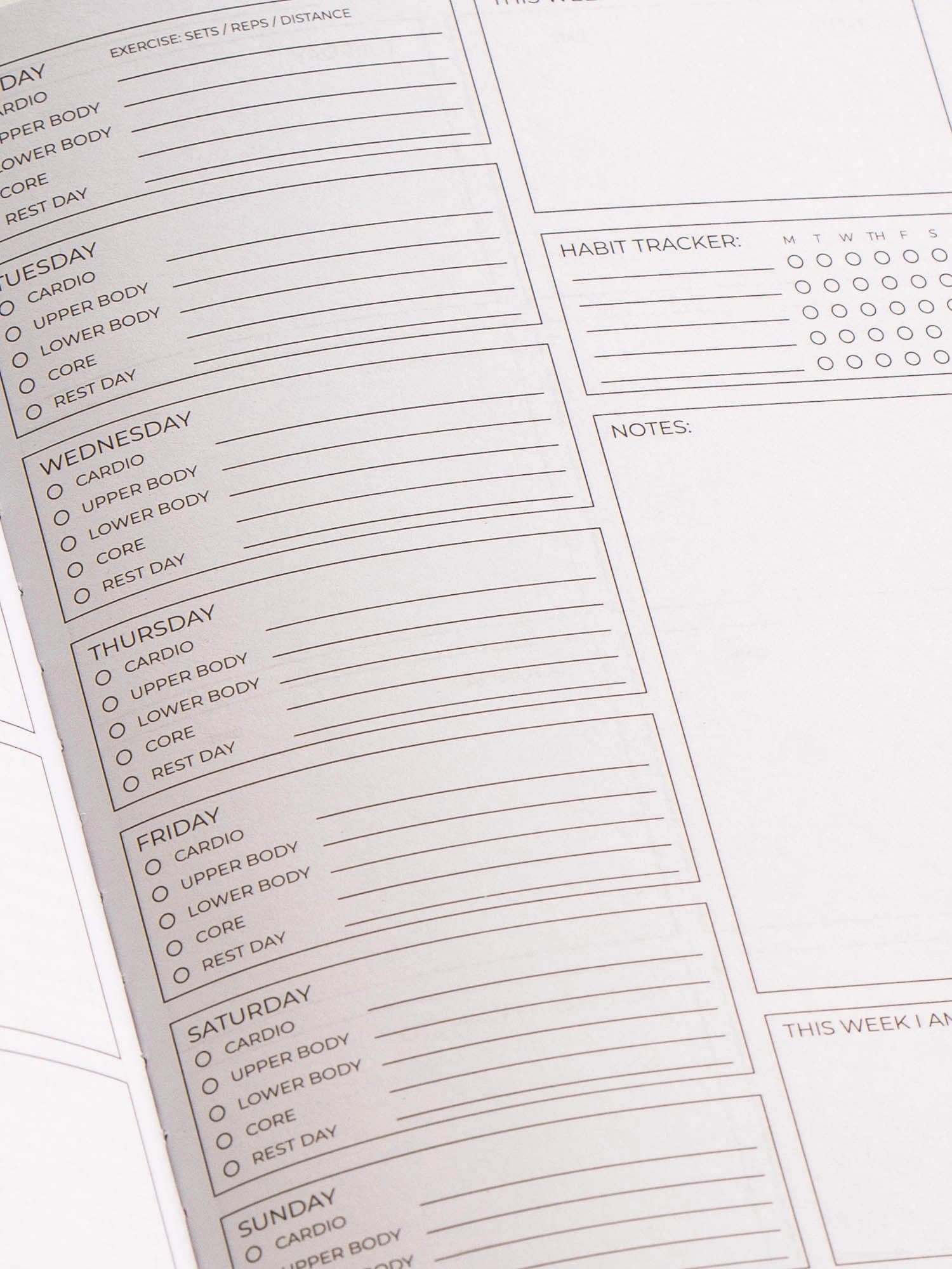 Weekly Planner - Peach